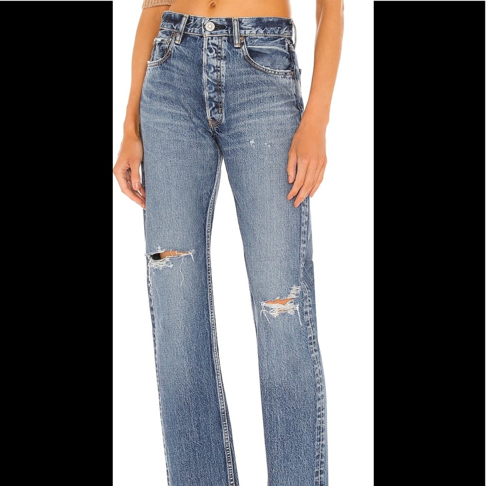 Mousy Vintage Morganfield Wide Straight Jean. High rise